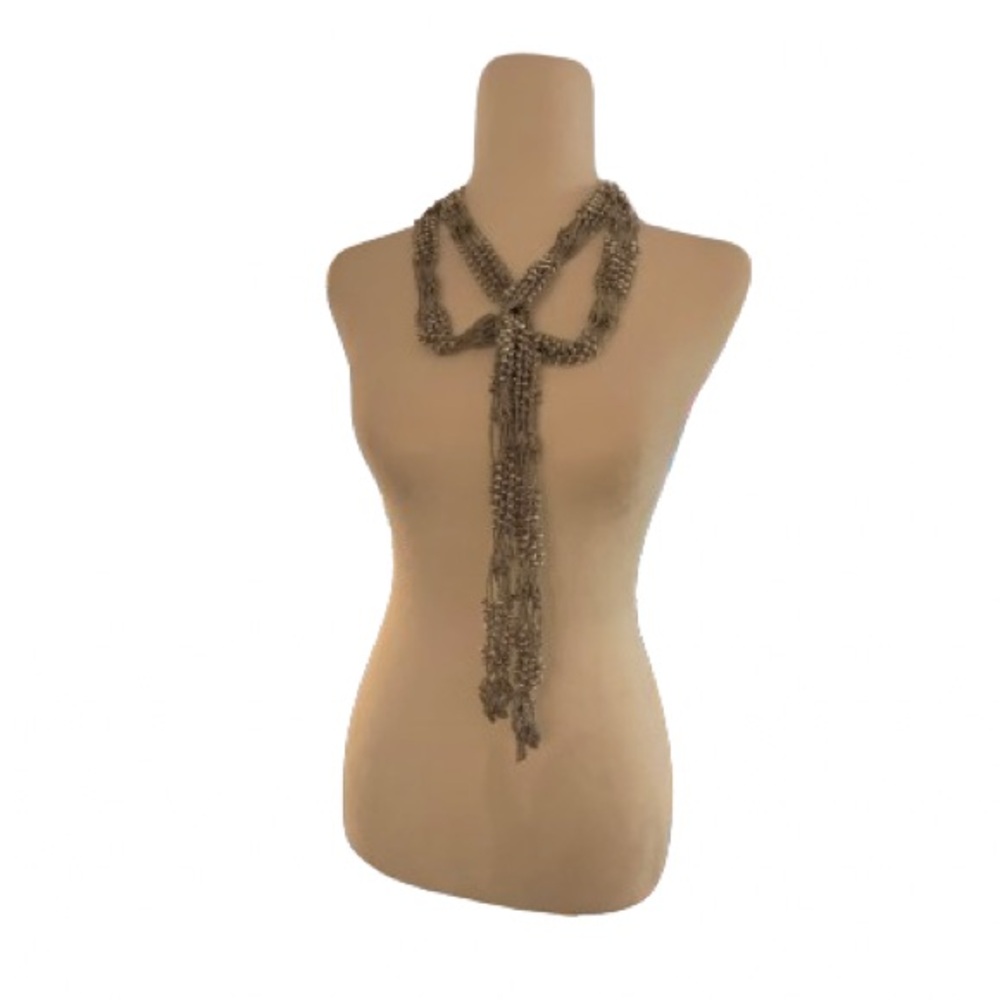 Indescribable! Extra-Long Lightweight Silver Colored Necklace or Belt